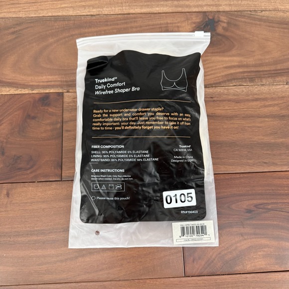 Truekind‎ Daily Comfort Wireless Shaper Bra Womens Medium Beige Dig-Free Band - Picture 5 of 6